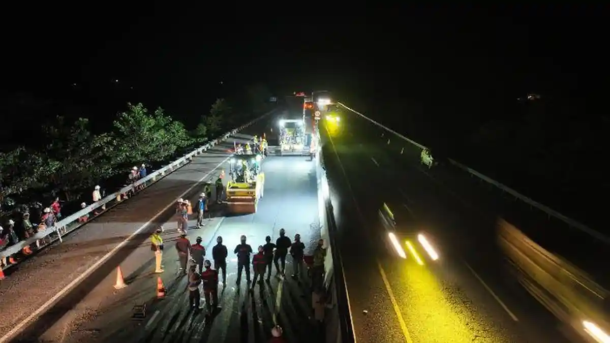Perbaikan, Tol Kayuagung-Palembang Bakal Terapkan Contraflow di Km 345+150 Hingga 348+850