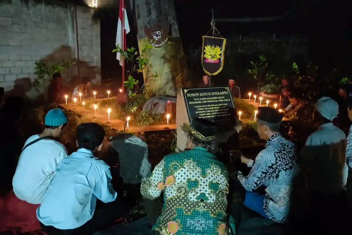 Warga Kediri Memaknai Hari Lahir Pancasila dengan Refleksi di Bawah Pohon Kepuh Soekarno