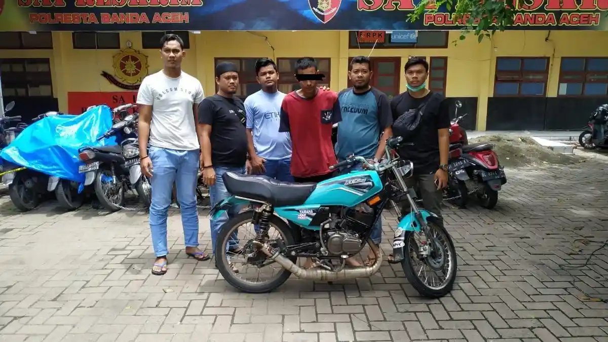 Personel Polresta Tangkap Maling Sepmor yang Terjaring Balapan Liar di Ulee Lheue