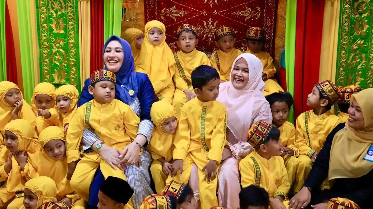 Kak Ana Sambut Ratusan Murid PAUD di Pendopo Gubernur Aceh