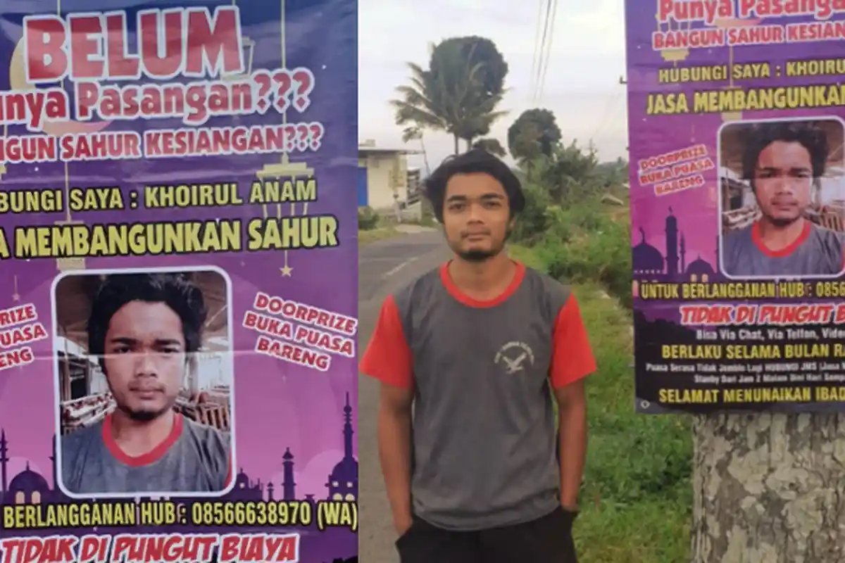 Pria Buka Jasa Membangunkan Sahur Gratis Viral, Promosi di Banner, Gaet 11 Pelanggan di Hari Pertama