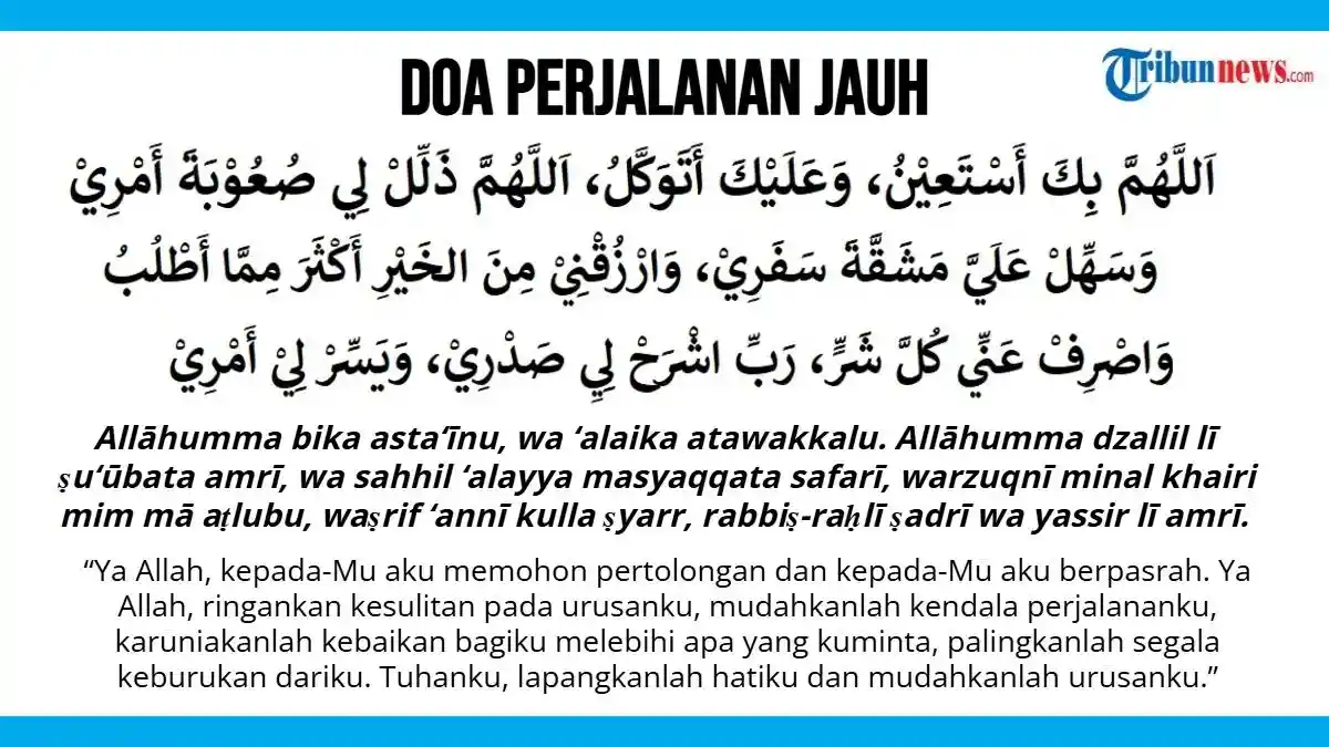 Doa Perjalanan Jauh agar Aman di Jalan dan Selamat sampai Tujuan