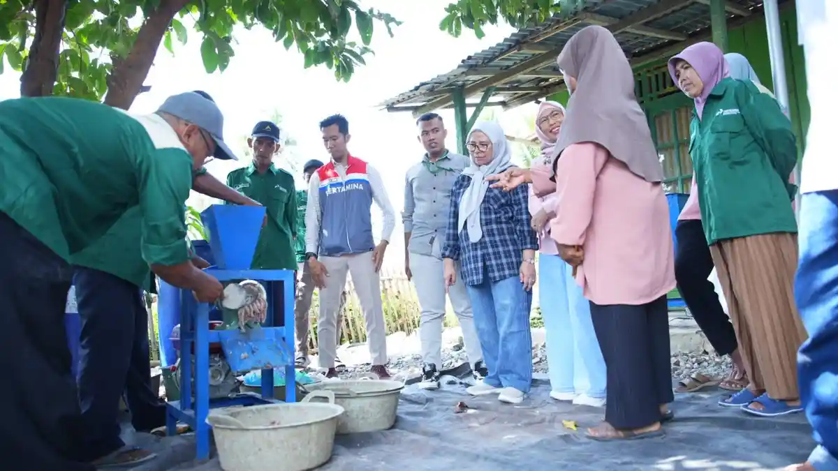 Pertamina RU Cilacap Latih Peternak Kalijaran Ciptakan Pakan Hemat Bernutrisi - Tribunjateng.com