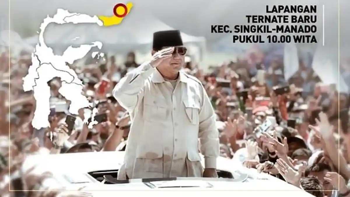 Link Live Streaming Kampanye Prabowo di Manado Sulawesi Utara, Tonton di Handphone