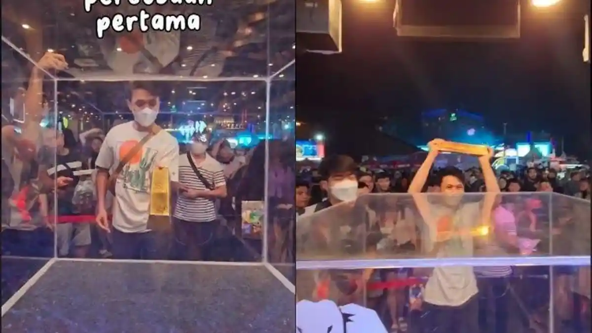 VIRAL Video Pria Berhasil Keluarkan Emas 7Kg di PRJ Dalam Waktu 30 Detik, Istri Sampai Histeris