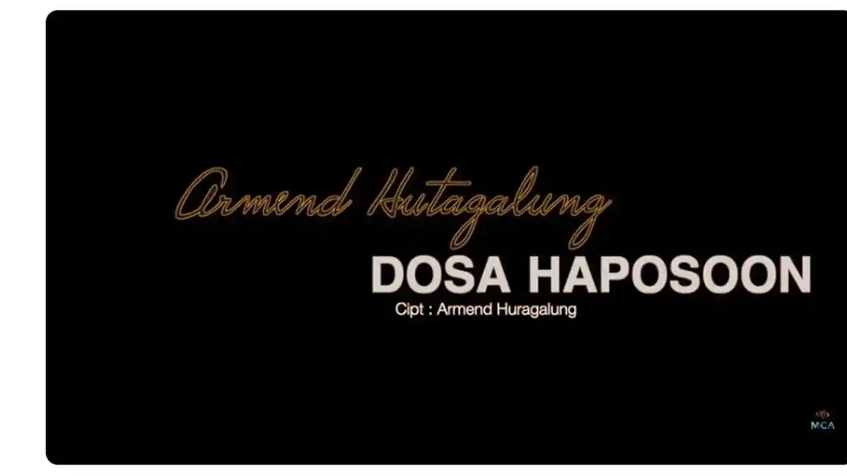 Lirik Lagu Batak Dosa Haposoon Dipopulerkan oleh Armend Hutagalung