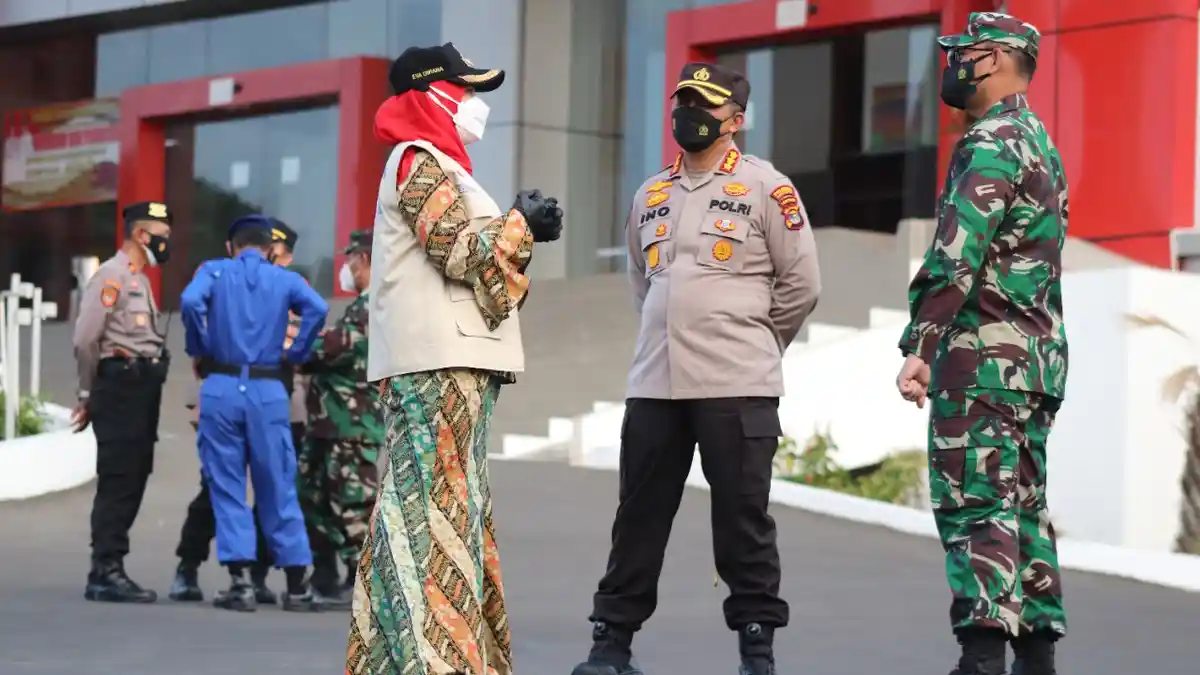 Kolonel Inf Romas Herlandes Hadiri Apel Besar Bersama Forkopimda Kota Bandar Lampung