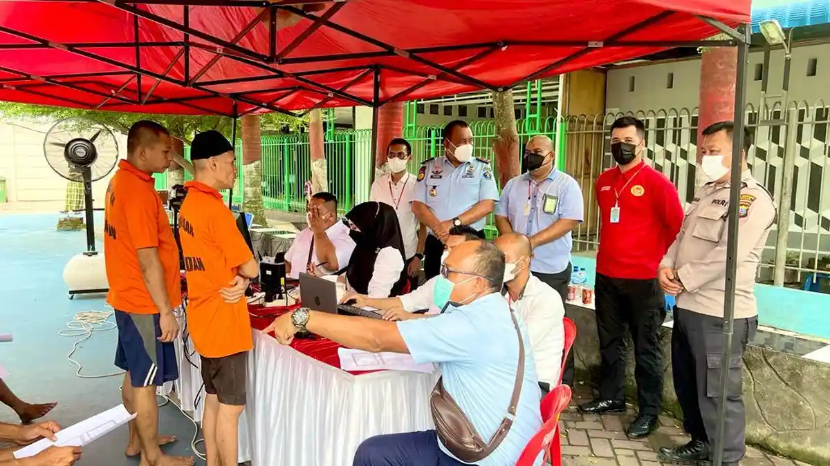 Tingkatkan Pelayanan, Disdukcapil Medan Lakukan Perekaman e-KTP di Rutan Kelas I Tanjung Gusta