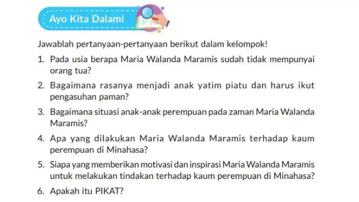 Kunci Jawaban Pendidikan Agama Katolik Kelas 5 SD Halaman 56 Kurikulum Merdeka Bab 2: Maria Walanda