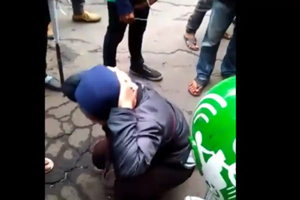Tak Ikut Demo, Driver Ojek Online Wanita Disweeping dan Diperlakukan Tak Pantas, Tonton Videonya