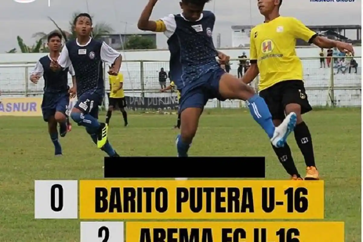 Barito Putera U-16 Takluk 0-2 Dihadapan Pendukung, Tak berkutik Hadapi Arema FC Malang