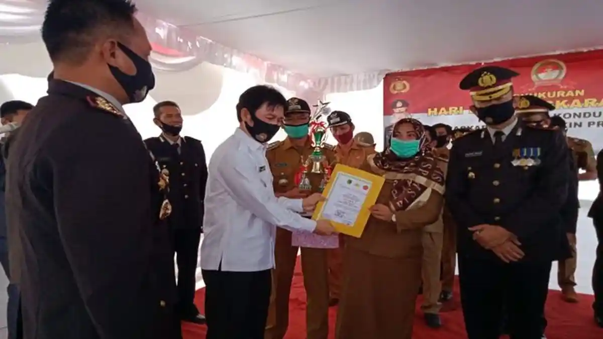 Kecamatan Tebing Tinggi Dinobatkan Juara Kampung Tangkal Covid di Empat Lawang.