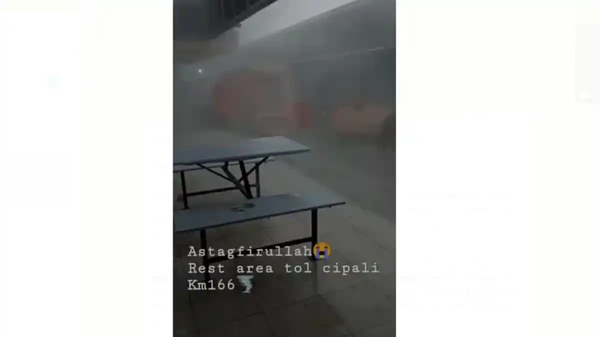 Video Angin Kencang Rusak Rest Area Tol Cipali Beredar, Ini Penjelasan Pengelola