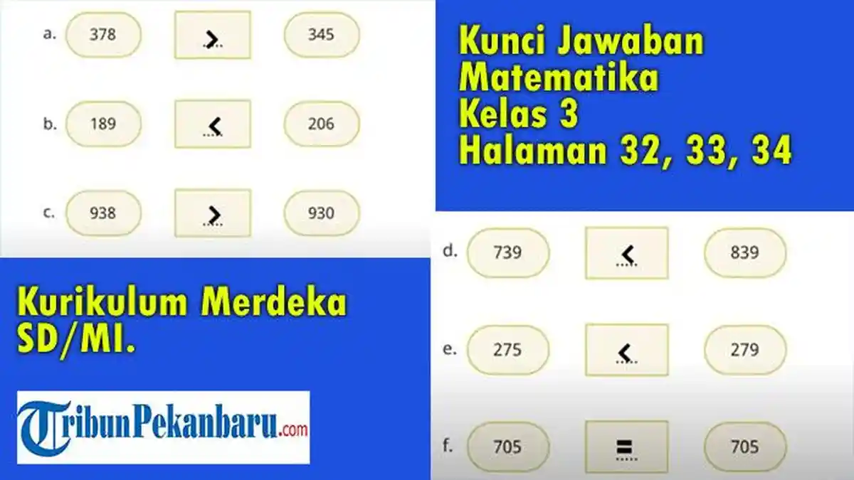 Kunci Jawaban Soal Halaman 32, 33, 34 Matematika Kelas 3 SD/MI ...