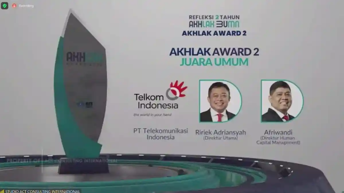 Selamat! Telkom Sabet Juara Umum di AKHLAK Awards 2022