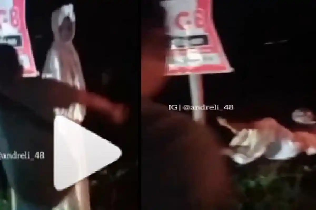 Video Viral Bocah Cosplay Pocong Sebelum Sahur, Ditendang Warga Sampai Jatuh, Lalu Dibawa ke Polisi