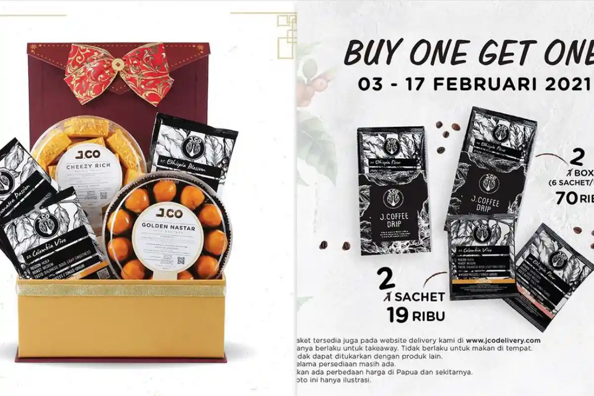 Promo Terbaru J.CO 7 Februari 2021, Beli 1 Gratis 1 J.Coffee Drip