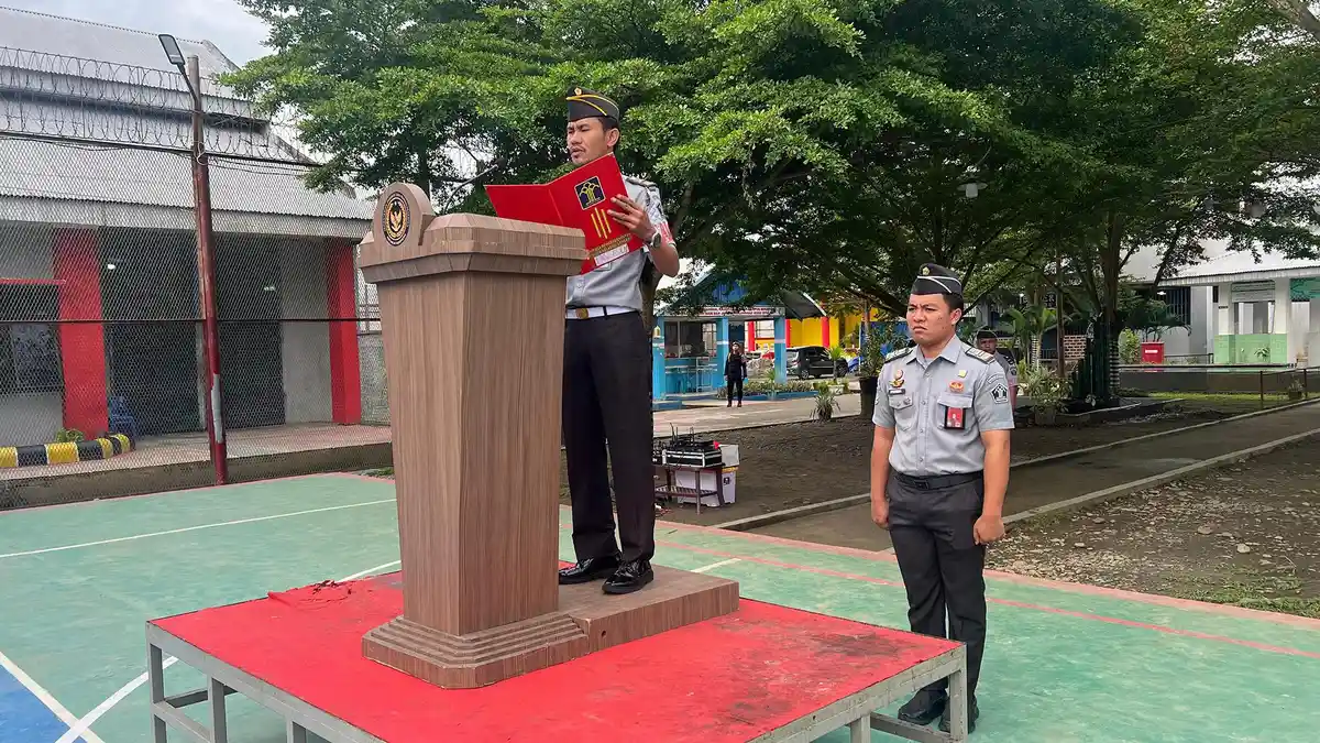 Tingkatkan Bela Negara, Lapas Pemuda Langkat Gelar Upacara Hari Kesadaran Berbangsa dan Bernegara