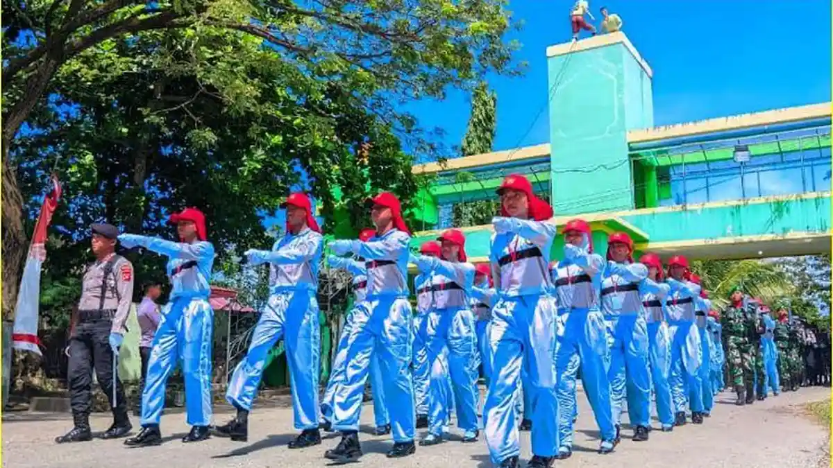 26 Anggota Paskibraka Kabupaten Gorontalo Geladi Bersih di Lapangan Sport Centre Limboto