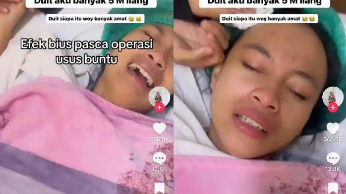 Viral Video Wanita Menangis Usai Operasi Usus Buntu, Teriak Rp 5 M nya Hilang, Ternyata Efek Bius