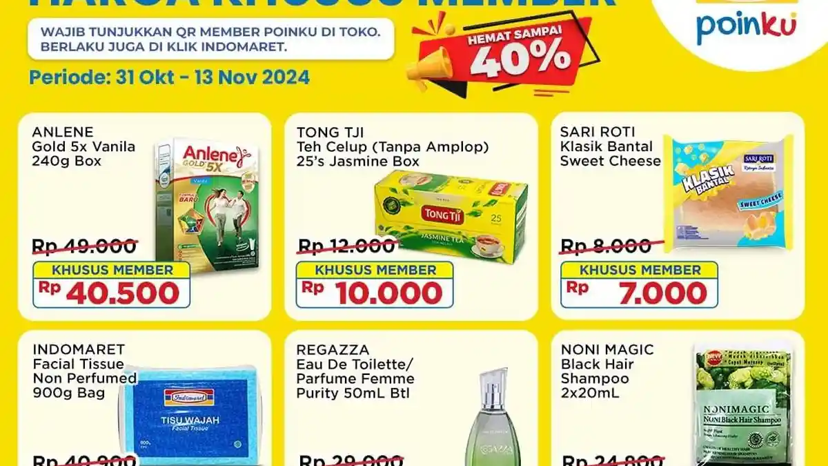 Promo Indomaret Hari Ini 5-13 November 2024, Harga Khusus Member Ada Anlene Gold Rp 40.500