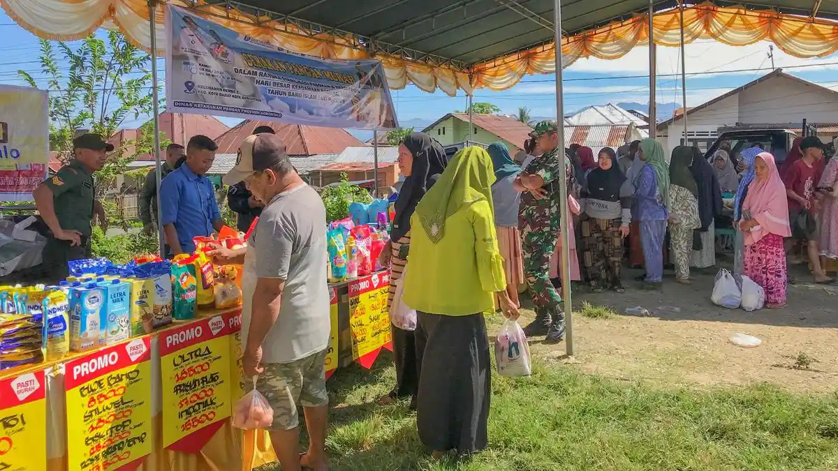 Jelang  Festival Apangi, Pemprov Gorontalo Gelar Pasar Murah di Kelurahan Dembe I