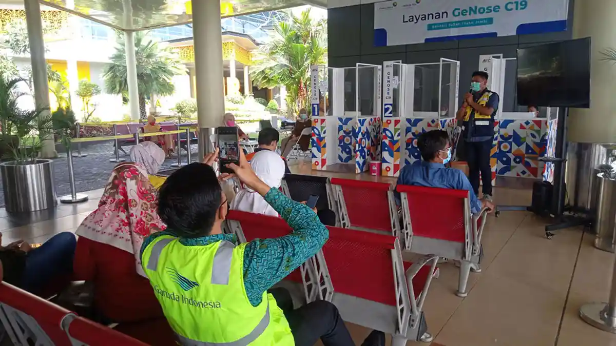 Pertama Kali Uji Coba GeNose C 19 Dilakukan di Bandara Sultan Thaha Jambi