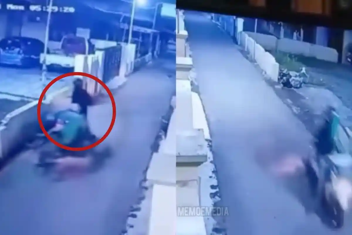 Viral, Detik-detik Nenek Bersepeda Dijambret Pria Bermotor hingga Tersungkur, Warganet Kutuk Pelaku