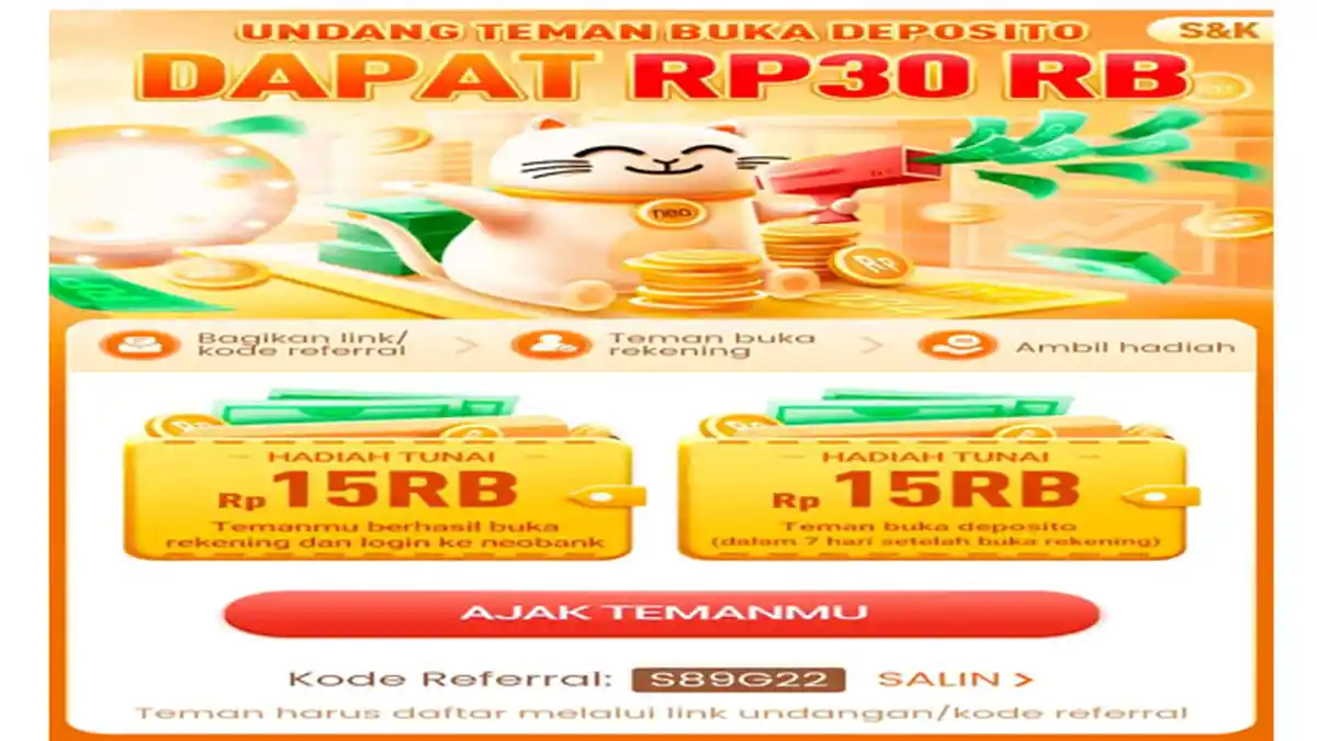 Bank Digital Resmi Penghasil Reward Uang Tunai, Cek Cara Masukkan Kode ...