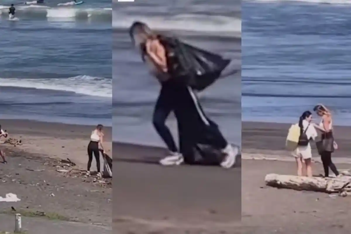 VIRAL WNA di Bali Pura-pura Bersihkan Pantai Demi Ngonten, Warganet: Tolong Temukan Dia Segera