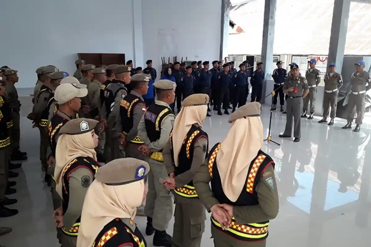 Sat Pol PP dan Damkar Apel di Kantor Wali Kota, Sahaya:Jika Melanggar Akan Diberikan Sanksi