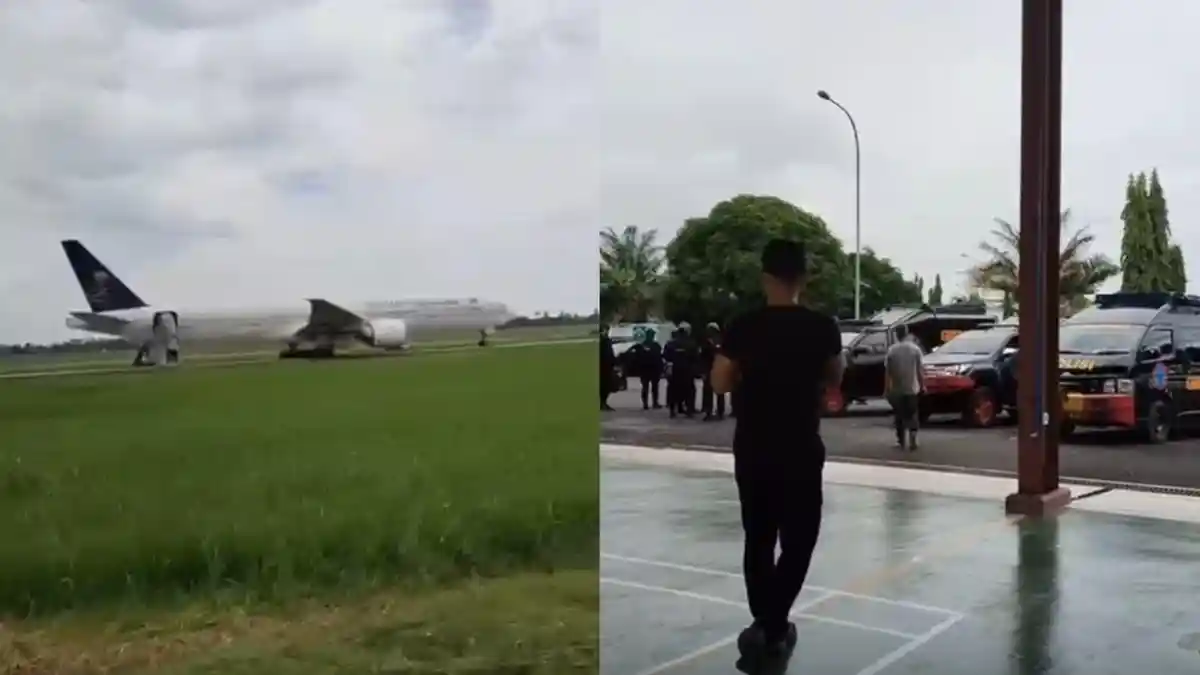 Kata Polisi Soal Pesawat Saudia Airlines Mendarat Darurat di Kualanamu : Pilot Dapat Ancaman Bom
