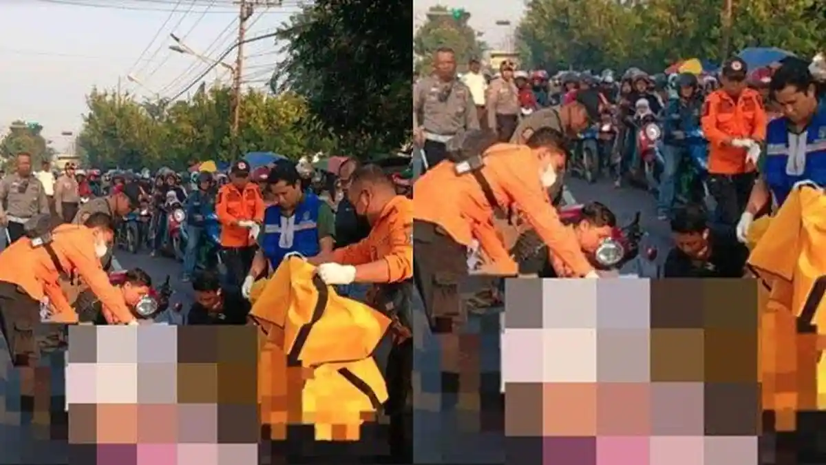 Kecelakaan Maut, Seorang Lansia Tewas Tertabrak Truk, Korban Perempuan Teriak: Bapak Bapak Bapak