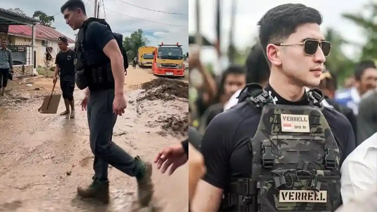 Rompi Verrell Bramasta saat ke Lokasi Bencana Jadi Sorotan, Sang ...