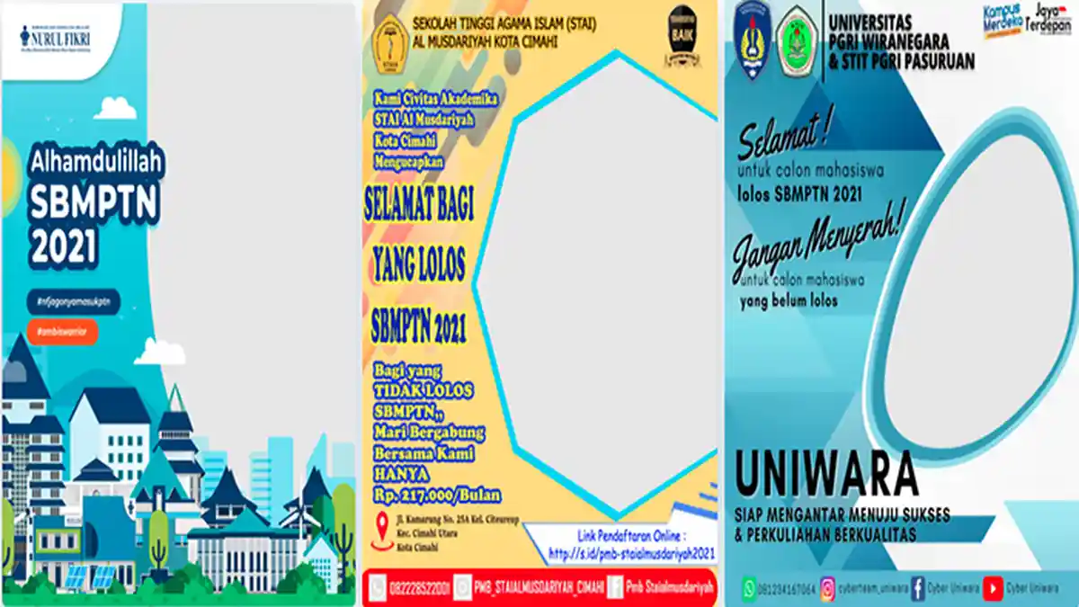 LINK TWIBBON Lulus SBMPTN 2021, Download hingga Cara Membuat Twibbonnize SBMPTN