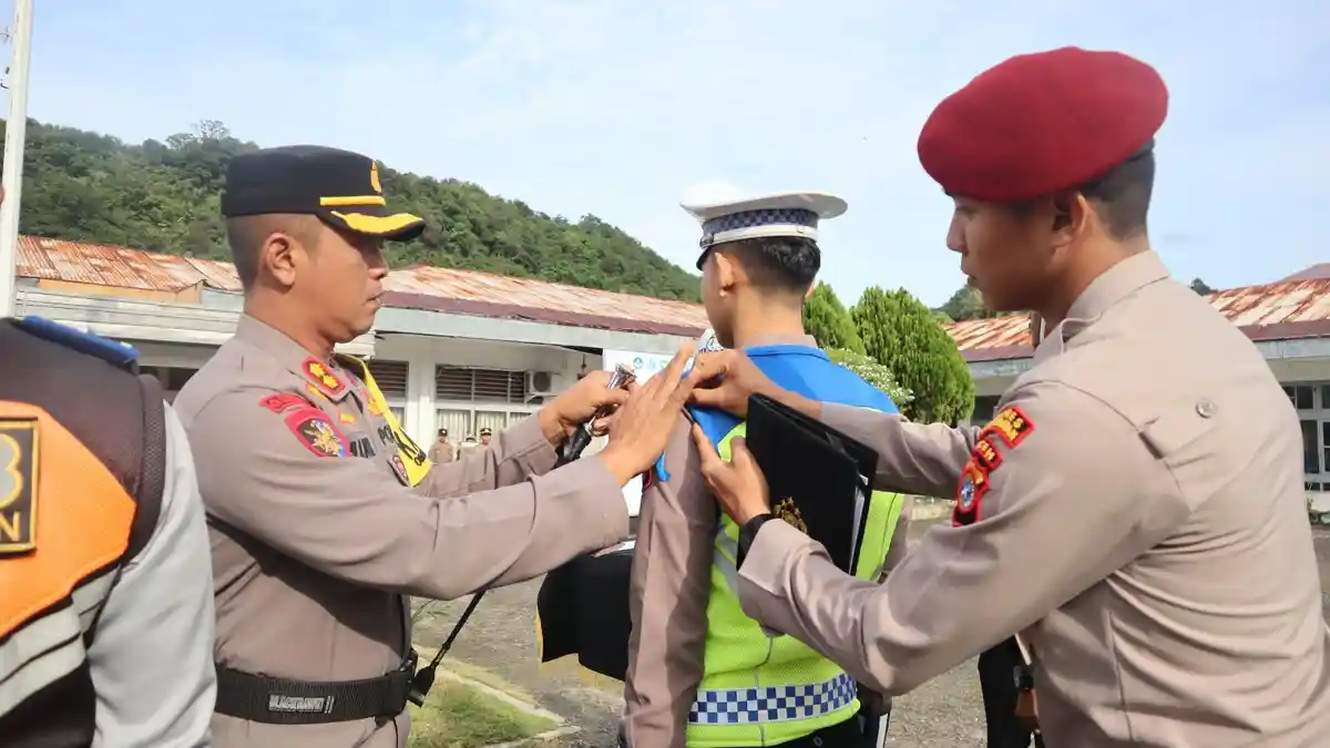 Polres Aceh Selatan Apel Gelar Pasukan Operasi Keselamatan Lalulintas 2024