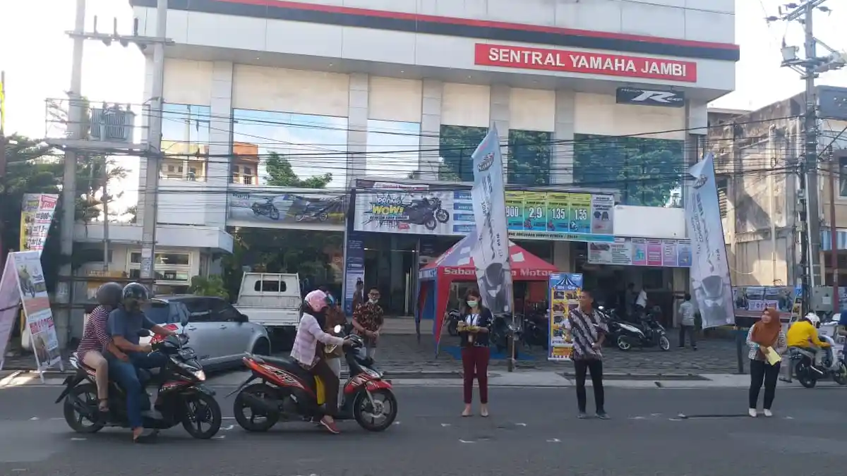 Yamaha Motor Show - CSR Sabang Raya Motor Bagikan Masker, Hand Sanitizer dan Mini Games