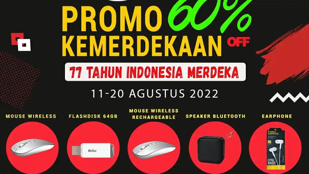 KomputerMedan Hadirkan Promo HUT RI ke 77, Tawarkan Diskon Hingga 60 Persen