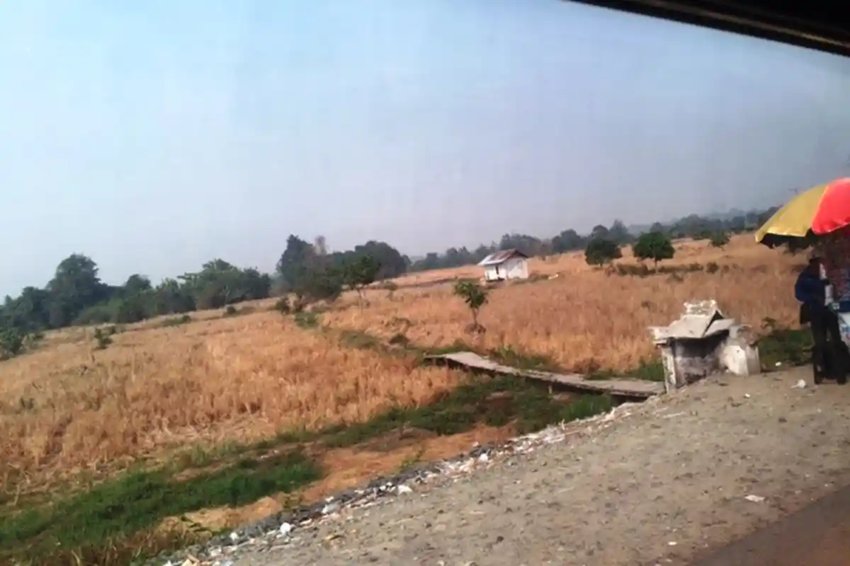 Dahsyatnya Kepulan Asap Menerobos Rumah Penduduk di Kapuas