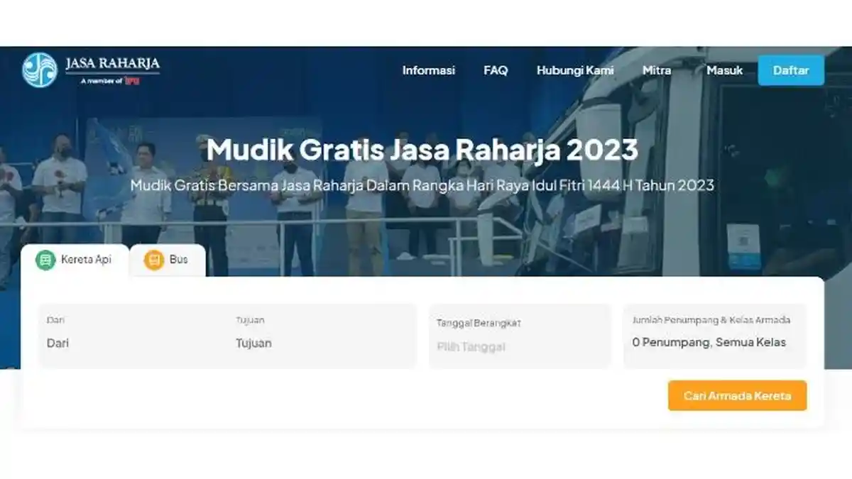 Cara Daftar Mudik Gratis Jasa Raharja 2023 Melalui Laman mudik.jasaraharja.co.id, Ini Syaratnya
