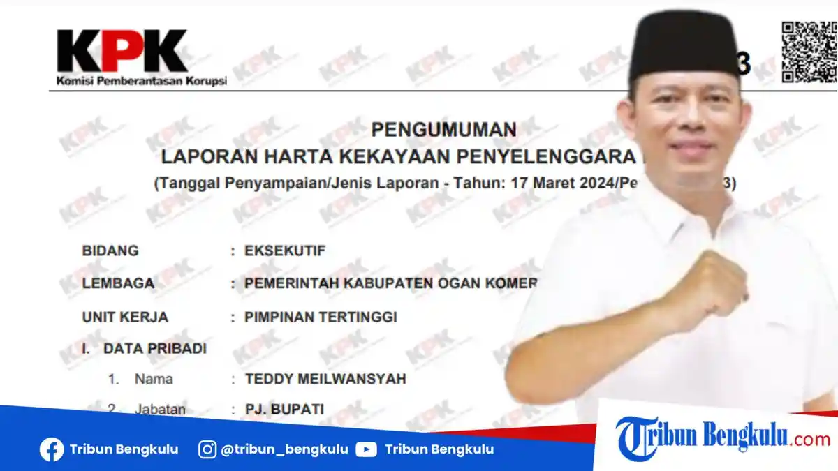 Profil Teddy Meilwansyah Bupati Termiskin se-Sumatera Selatan Dilantik Prabowo 20 Februari 2025