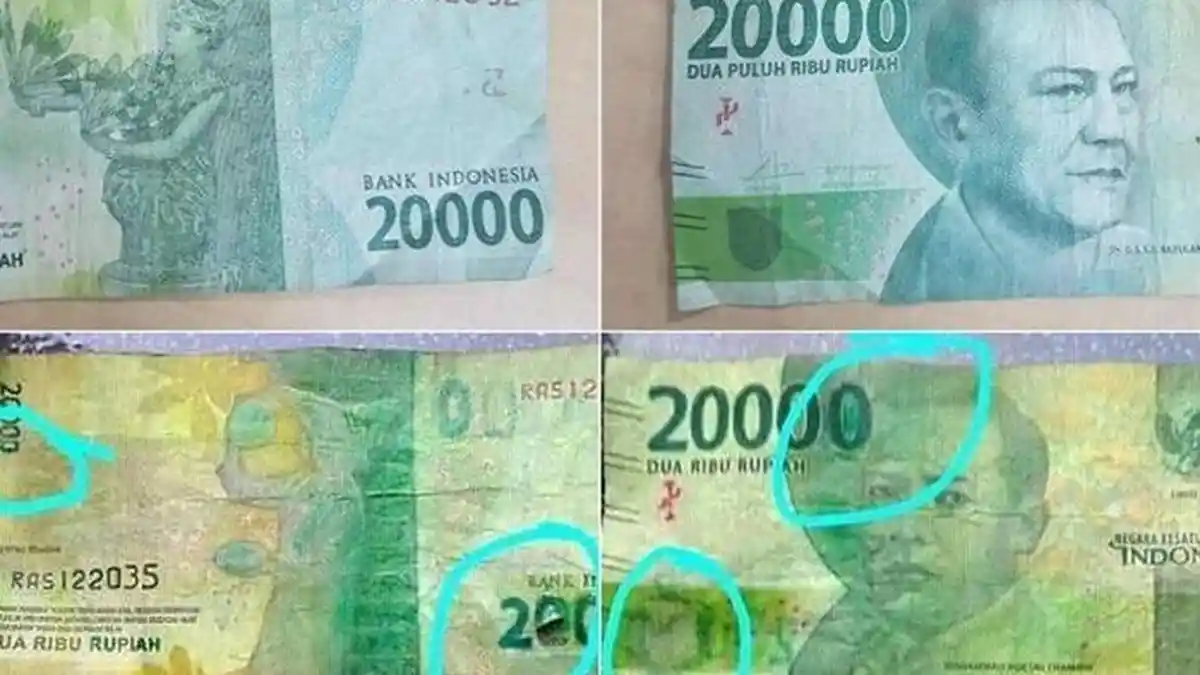 Hati-hati! Karena Mirip, Ada Orang Jahat yang Modifikasi Uang Kertas Rp 2.000 Jadi Rp 20.000