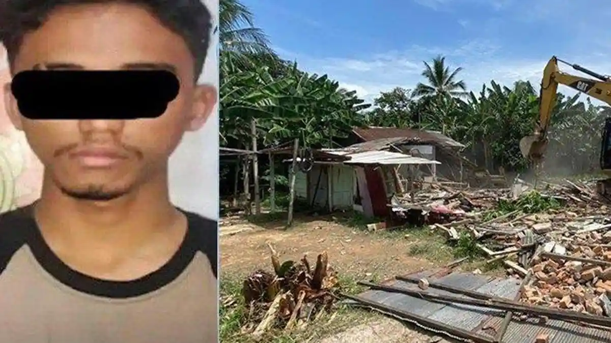 2 Rumah dan Bengkel Keluarga Junaedi Dirobohkan, Warga Trauma Siswa SMK Bunuh Satu Keluarga