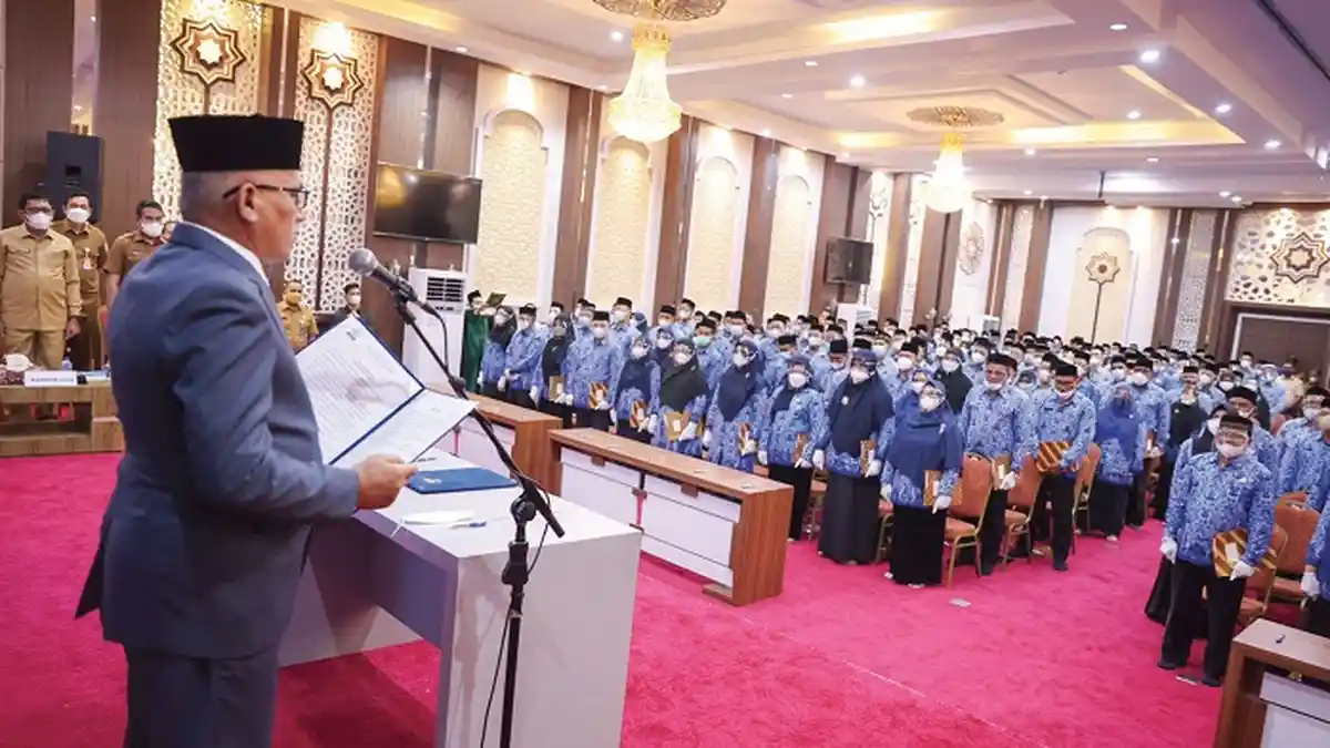 368 Kepala Sekolah Teken Pakta Integritas Usai Dilantik Sekda Aceh