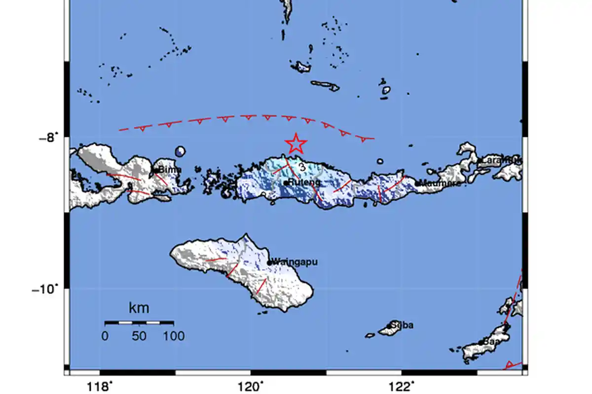 Gempa Tadi Pukul 21.42 WIB Magnitudo 4.9 Guncang Manggarai NTT