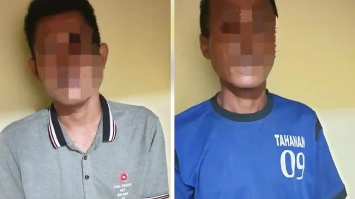 Ketahuan Maling Ponsel, Dua Sekawan Ini Tak Berkutik Digelandang ke Mapolsek Cijeruk