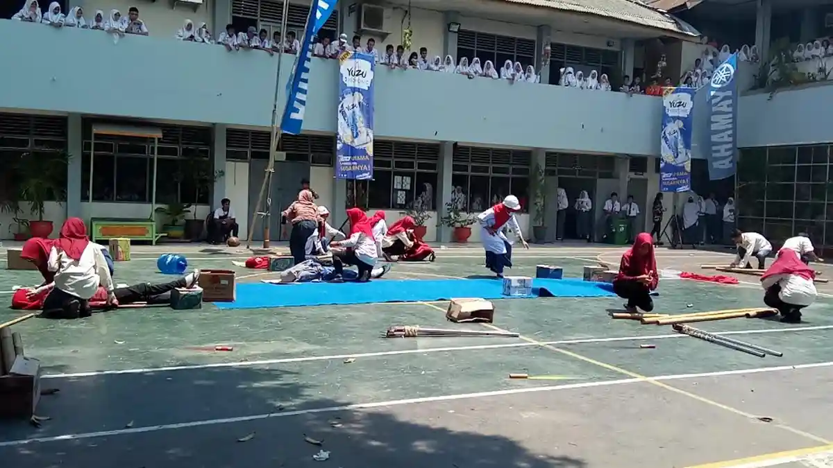 PMR Smaga Makassar Gelar Simulasi Kemanusiaan Gaza di Lexi Smart Milennial Roadshow