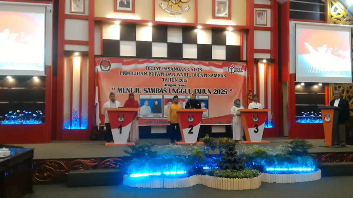 Debat Publik Calon Bupati dan Wabup Sambas Disiarkan di Radio dan Televisi
