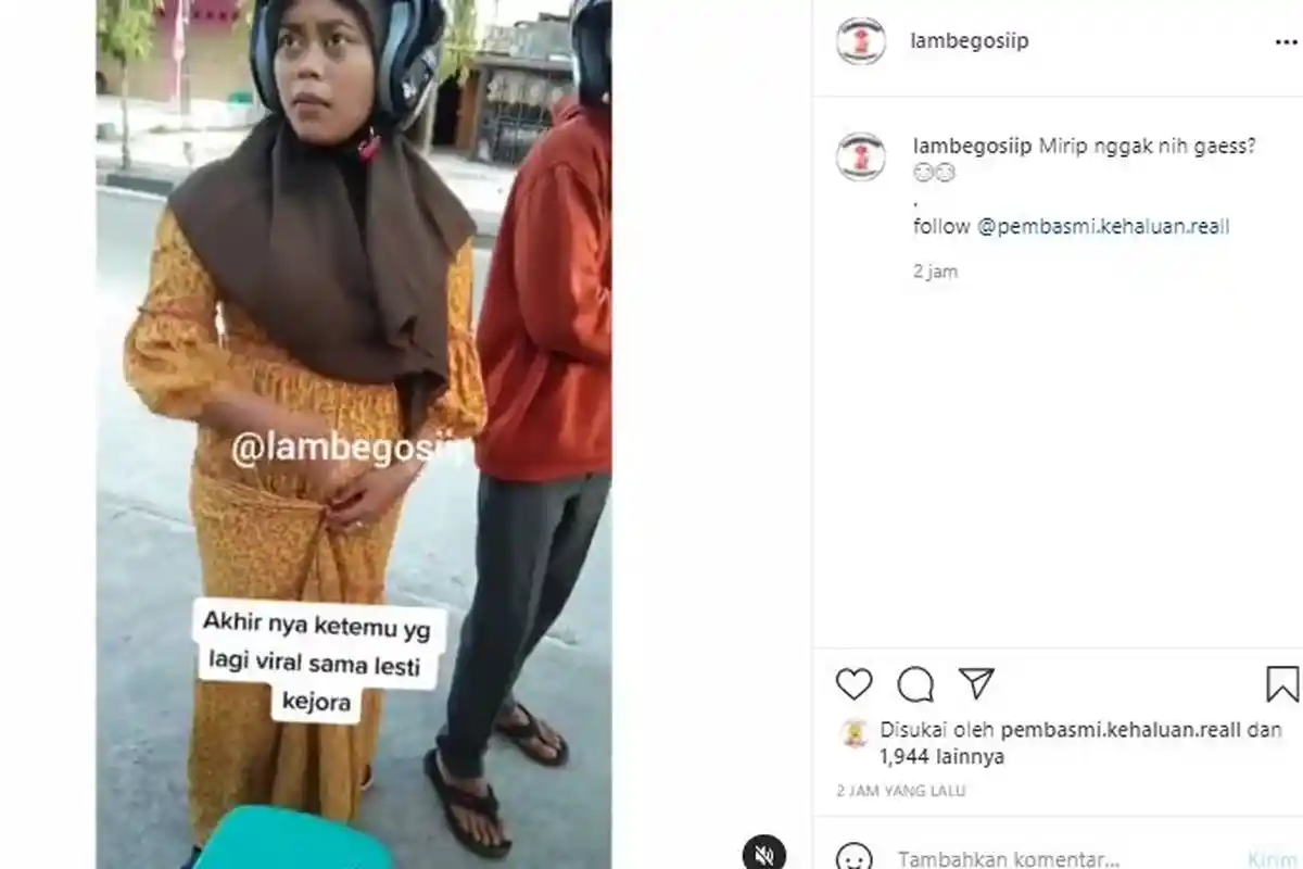 Viral Wanita Mirip Pedangdut Lesti Kejora