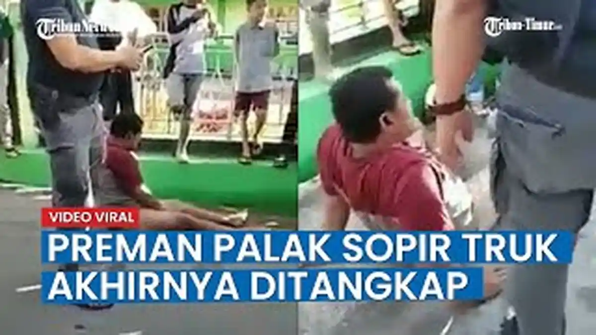 VIDEO Viral Preman Pemalak Sopir Truk di Padang Tak Berkutik Diciduk Polisi